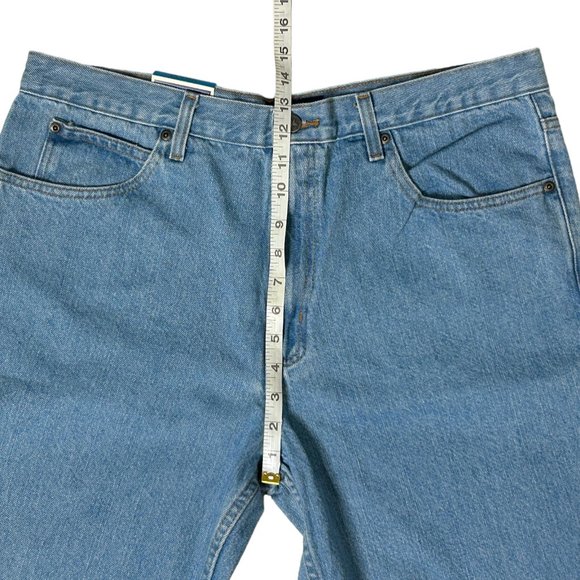 Saddlebred Mens 36x32 Straight Leg Classic Fit Denim Blue Jeans Pants - Picture 9 of 13